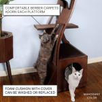 69 Inch Smoke Gray Lotus Cat Tower