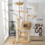 59" Modern Multi-Level Cat Tree Tower