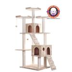 Beige Cat Tree for Cozy Climbing Fun