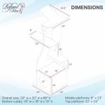 69 Inch Smoke Gray Lotus Cat Tower