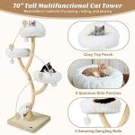 PETSITE 70" Tall Cat Tower with Scratching Posts