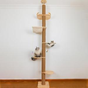 Adjustable 5-Tier Cat Tree with Hemp Scratching Post