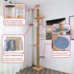 Adjustable 5-Tier Cat Tree with Hemp Scratching Post
