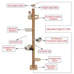 Adjustable 5-Tier Cat Tree with Hemp Scratching Post