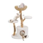 Modern Cat Tree Tower with Scratching Post and Bed