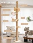 Adjustable Floor-to-Ceiling Cat Tree with Scratching Post