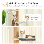 FUKUMARU 6-Level Adjustable Cat Climbing Tower