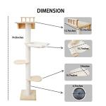 MewJoyee 74" Wall Mounted Cat Tree - White
