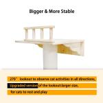 MewJoyee 74" Wall Mounted Cat Tree - White