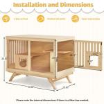 Wooden Cat Villa Condo with Scratching Post