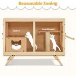 Wooden Cat Villa Condo with Scratching Post