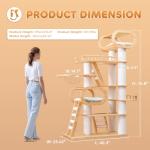 KZLAA 76.8'' Modern Multi-Level Cat Tree