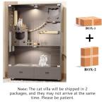 Luxury Enclosed Cat Condo with Litter Box Drawer
