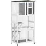 PawHut 74" Outdoor Cat House with Wheels