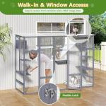 Coziwow Large Outdoor Cat Enclosure with Cover
