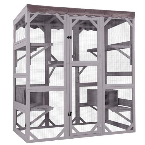 Aivituvin Large Outdoor Cat Enclosure for Multiple Cats