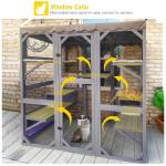 Aivituvin Outdoor Cat House with Large Door