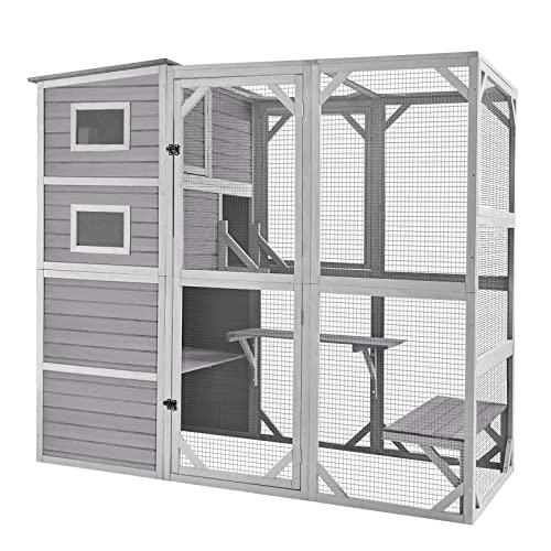 Aivituvin 4-Tier Outdoor Cat Catio House