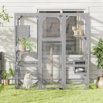 Merax Outdoor Cat Catio with Platforms and Condos