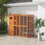 PawHut Outdoor Cat Enclosure with Platforms and Ramps