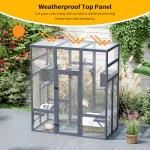 71-Inch Outdoor Cat Enclosure with Perches and Shelters