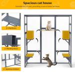 71-Inch Outdoor Cat Enclosure with Perches and Shelters