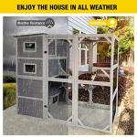 Aivituvin 4-Tier Outdoor Cat Catio House