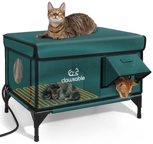 Heated Waterproof Outdoor Cat House for Winter