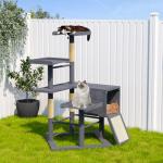 Weatherproof 67" Outdoor Cat Tree for Big Cats