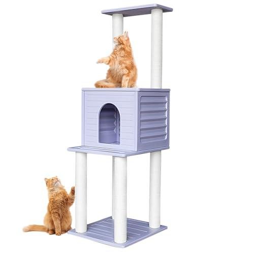 61.5" Weatherproof Cat Tree Tower and Condo