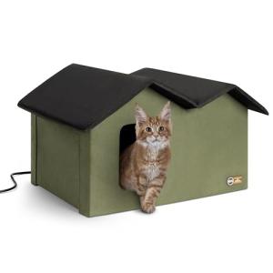 K&H Extra-Wide Heated Outdoor Cat House