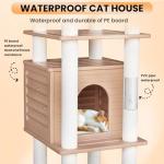 62” Tall Weatherproof Cat Tree for Indoor/Outdoor