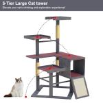 Weatherproof 67" Outdoor Cat Tree for Big Cats