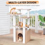46” Weatherproof Cat Tree Tower with Scratching Posts