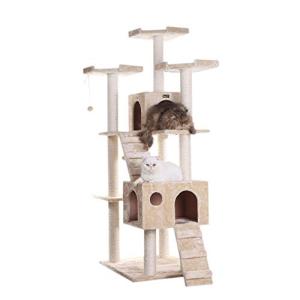 Beige Cat Tree for Cozy Climbing Fun