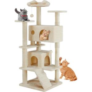 DUMOS 54-Inch Cat Tree Tower with Scratching Posts