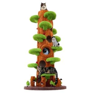 Xiamiao 90-Inch Solid Wood Cat Tree Tower