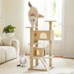 DUMOS 54-Inch Cat Tree Tower with Scratching Posts