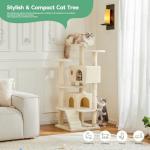 DUMOS 54-Inch Cat Tree Tower with Scratching Posts