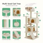 DUMOS 54-Inch Cat Tree Tower with Scratching Posts
