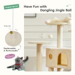 DUMOS 54-Inch Cat Tree Tower with Scratching Posts