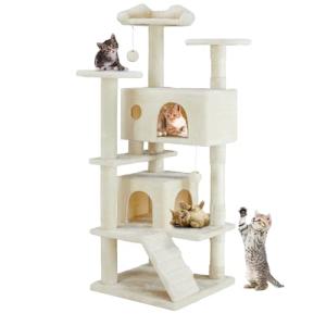 DUMOS 54-Inch Cat Tree Tower with Scratching Posts