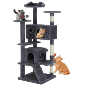 Multi-Level 54-Inch Cat Tree with Scratching Post