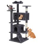 Multi-Level 54-Inch Cat Tree with Scratching Post