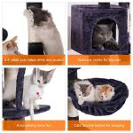 Cozy Cat Tree with Scratching Posts and Toys