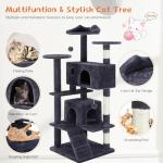 Multi-Level 54-Inch Cat Tree with Scratching Post