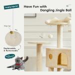 DUMOS 54-Inch Cat Tree Tower with Scratching Posts