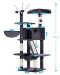 53-Inch Cat Tree Tower with Condo and Hammocks