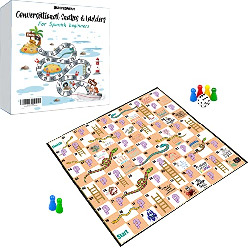 Spanish Snakes & Ladders: Fun Learning Game for Kids