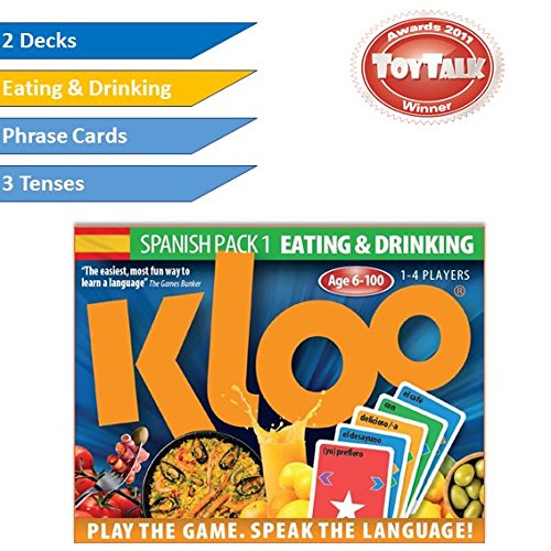 KLOO Spanish Card Game: Food & Drink Vocabulary